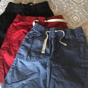 Old Navy (red/blue) and Circo (blk) boys shorts